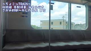 【相鉄線】12000系運用の海老名始発のJR線直通 各駅停車新宿行き車窓(さがみ野駅～かしわ台駅間)