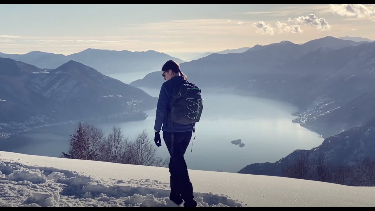 Exploring a snowy Ticino Switzerland