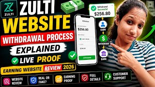 Zulti Website Withdrawal Process Explained | Earning Website Review 2026