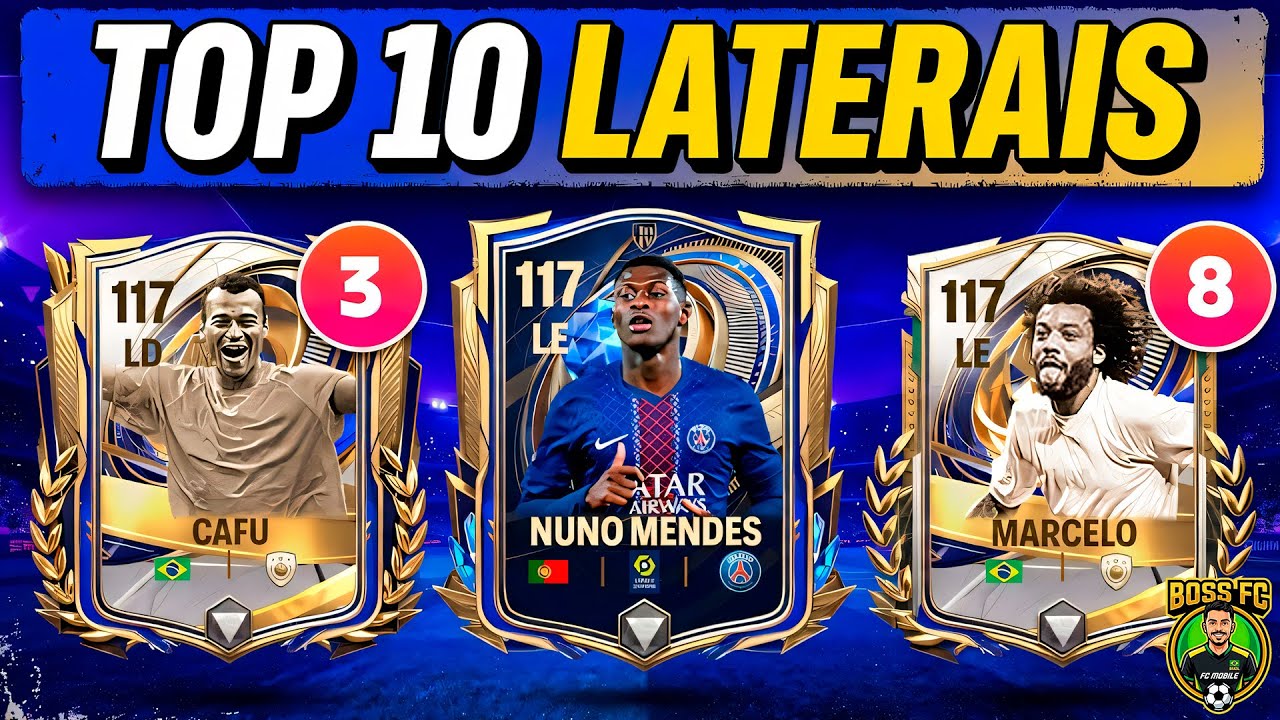 NOVAS CARTAS! 🚨 TOP 10 LATERAIS (LE e LD) do FC MOBILE!