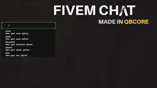 Fivem chat commands For Fivem Server