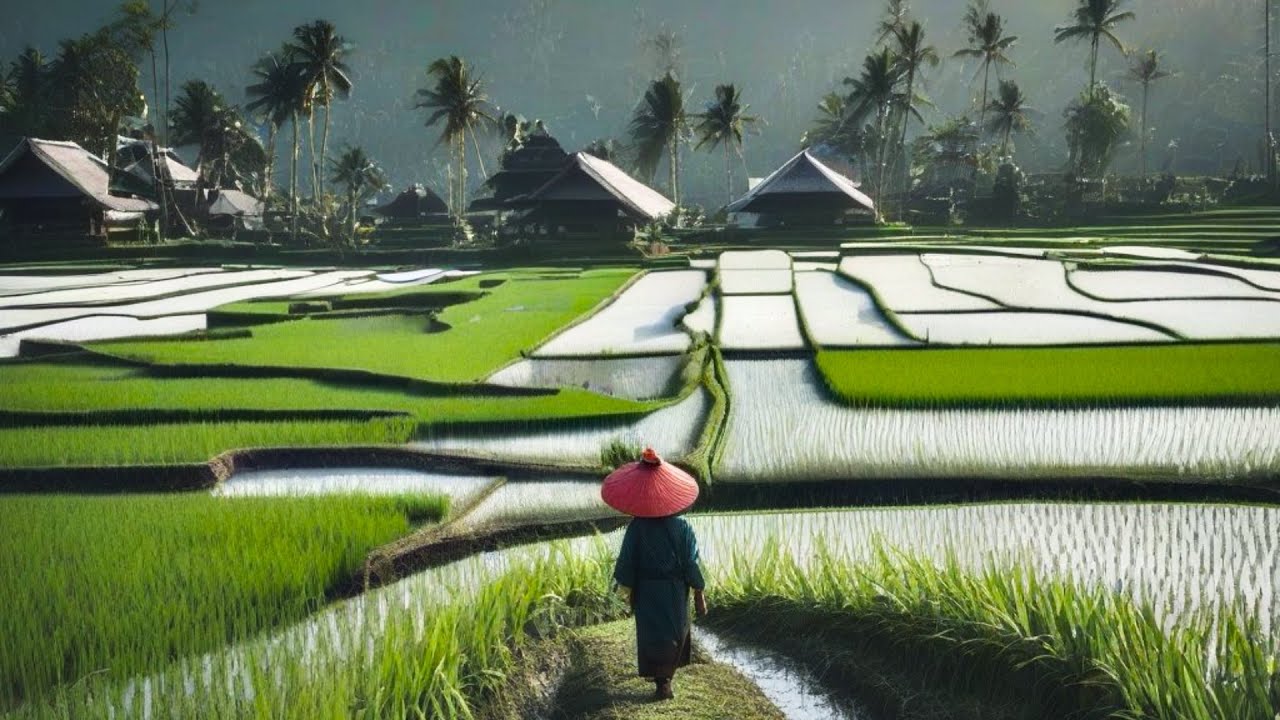 Winter in the Bali | Rice field mood. 