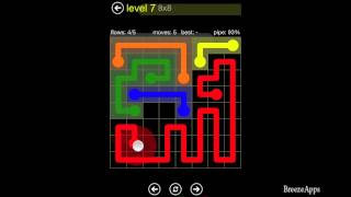 ‪Flow Free 8x8 level 7 (Regular Pack Medium)‬