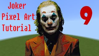 Minecraft Pixel Art Tutorial - Joker (Joaquin Pheonix) - Part 9