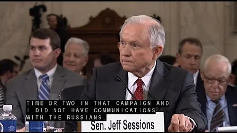 Sessions "I Did Not Have Communications With The Russians"