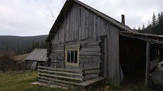 abandoned log cabin, no one has lived here for a long time, exploring abandoned place