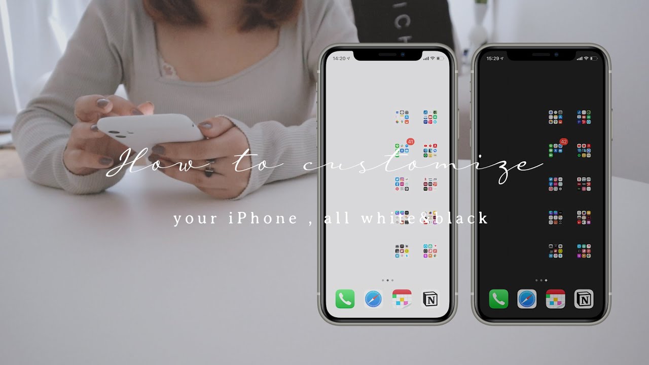 How To Customize 22歳デザイナーが教えるiphoneのホーム画面を全部白 黒 にする方法