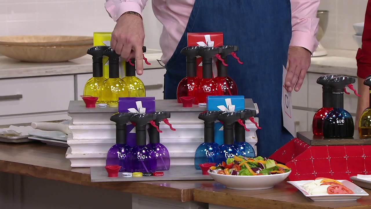 Evo Set of (3) 8oz NonAerosol Oil Sprayers with Gift Boxes on QVC YouTube