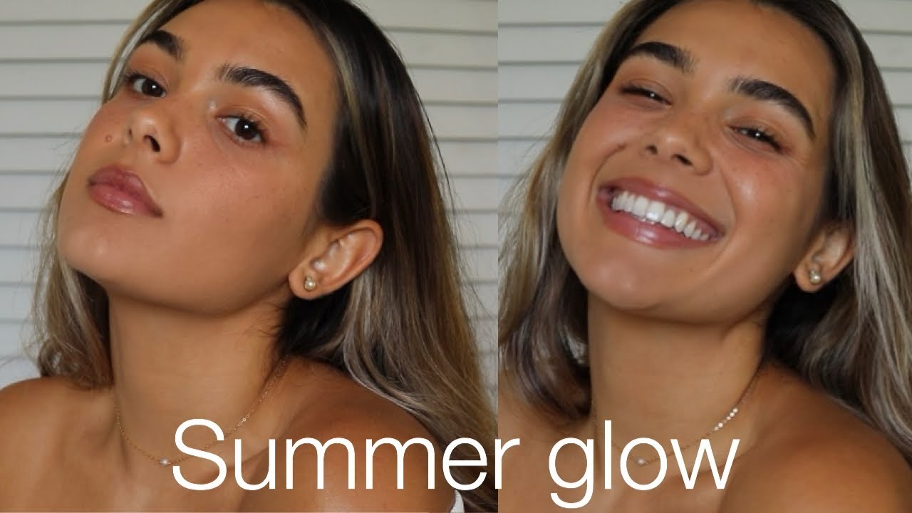 Summer Glowy Makeup for Dry Skin | fresh skin and freckles ☀️