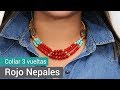 Cómo hacer un Collar tres vueltas rojo Nepalés - CAROL INSPIRE & CREATE