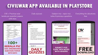 ALL IN ONE APP FOR CIVIL ENGINEERING KERALA PSC  - Launching  CivilWar app screenshot 3