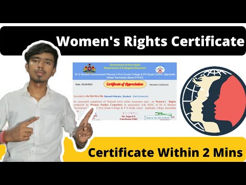 Womens Right Certificate