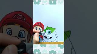 How to color Mike Wazowski from Monster inc  #art #cute #viral #anime #funny #shorts