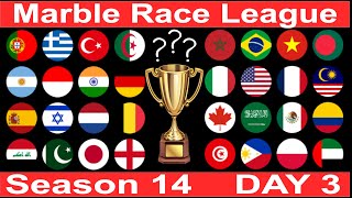 Marble Race League SEASON 14 - Day 3 Marble Race in Algodoo