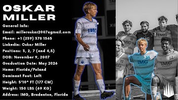 Recent Game Highlights | Oskar Miller | Class of 2026 | U19 IMG Academy Left/Right Back