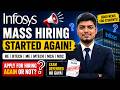 Infosys MASS Hiring (Apply again or Not ) | BE BTECH ME MTECH MCA MSC | Exam Deferred/Cancelled!