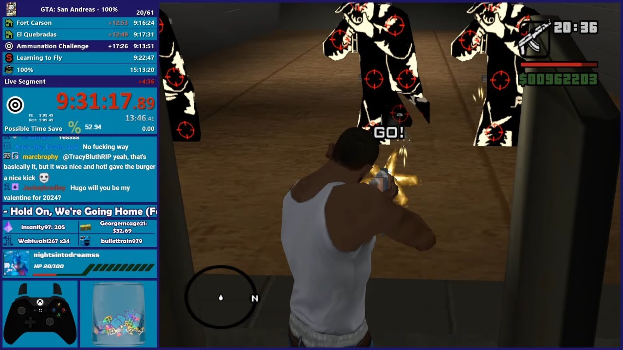GTA San Andreas 100% Speedrun Practice - SF & LV - Hugo_One Twitch ...