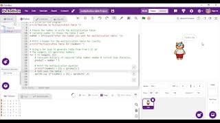 Multiplication Table_ Python Editor_PictoBlox