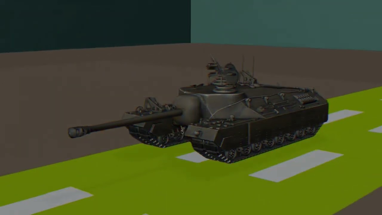 T-95 Tank destroyer Rig for blender ( war thunder model )