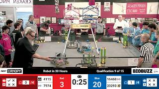 Match 9 | BIOBUZZ Robot in 30 Hours | FIRST Tech Challenge