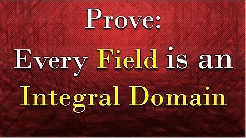Every Field in an Integral Domain Proof |Maths |Mad Teacher