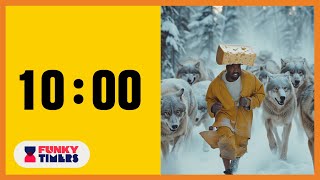 10 Minute Countdown Timer Slideshow of Kanye West with Cheese on His Head!