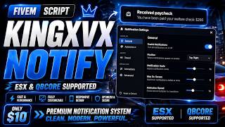 Custom FiveM Notification System with Panel & SFX | [$10] | ESX/QB