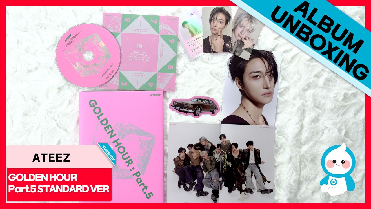 4K UNBOXING] 🎁ATEEZ - [GOLDEN HOUR : Part.5] STANDARD VER.+