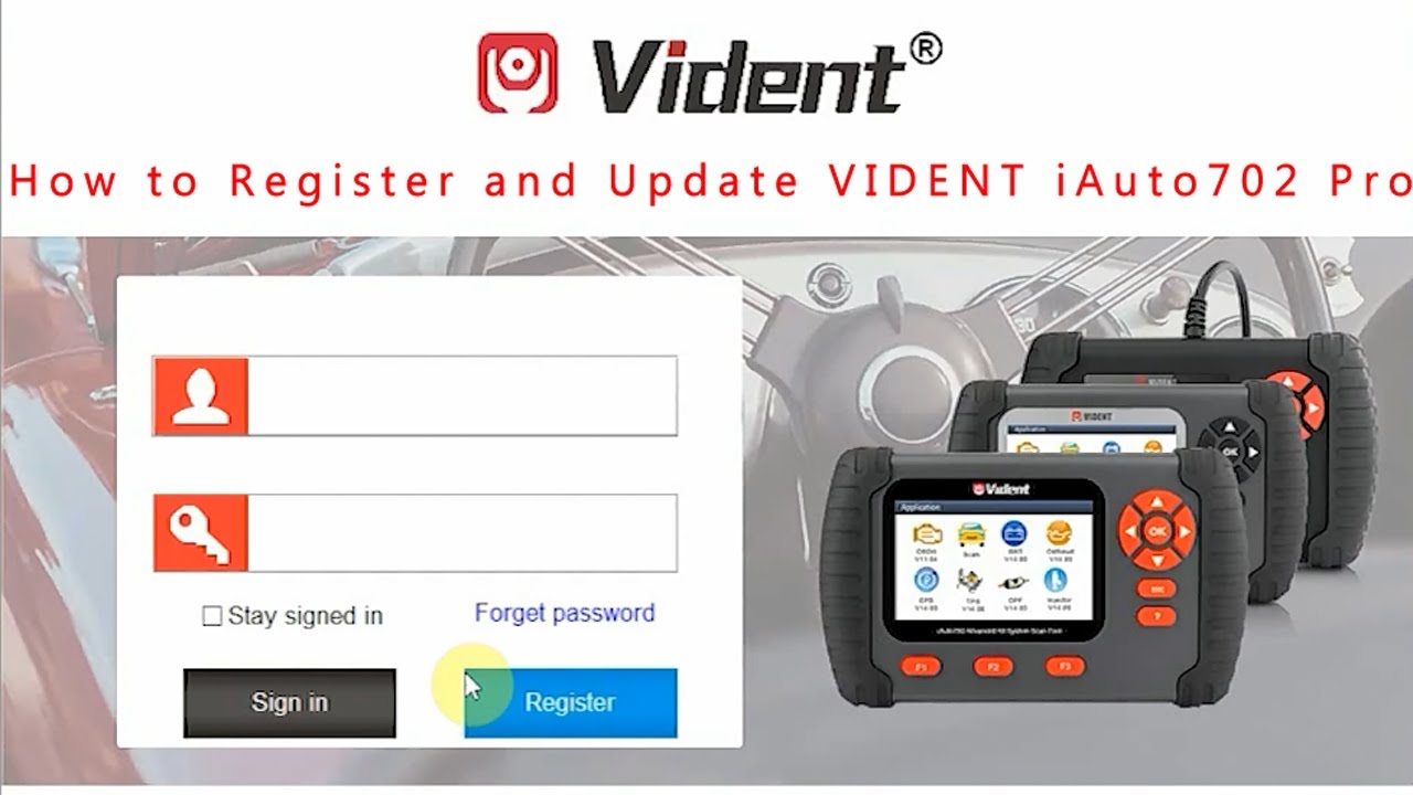 How To Register And Update VIDENT IAuto702 Pro YouTube