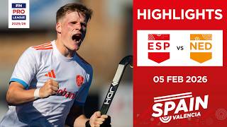 Spain vs Netherlands (M) | Full Highlights | FIH Hockey Pro League 2025-26 | 05 February 2026