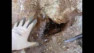 Sacando dos geodas de cuarzo (Mina los angeles, Sevilla) Parte 6 - taking two geode quartz