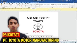 KISI KISI PSIKOTEST PT. TOYOTA