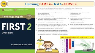 FCE First 2 Listening Part 4 Test 2 (Test 6) (Transcript   Key)