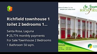 Richfield townhouse 1 toilet 2 bedrooms 1 bathrooms
