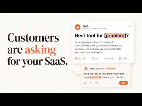 SaaS Founders Are Missing Buyers Asking for Their Product (Xoru Demo)