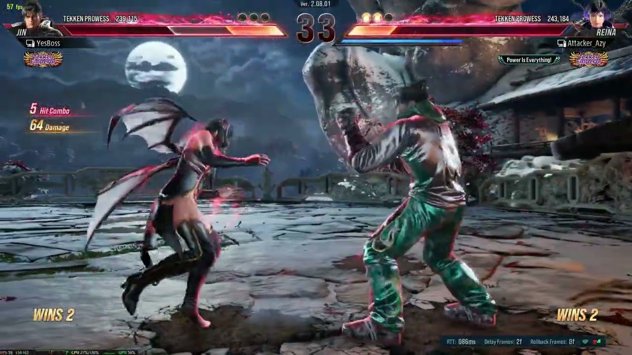 JIN vs REINA | Tekken 8 Rank Season 2 ( ULTRA GRAPHICS )