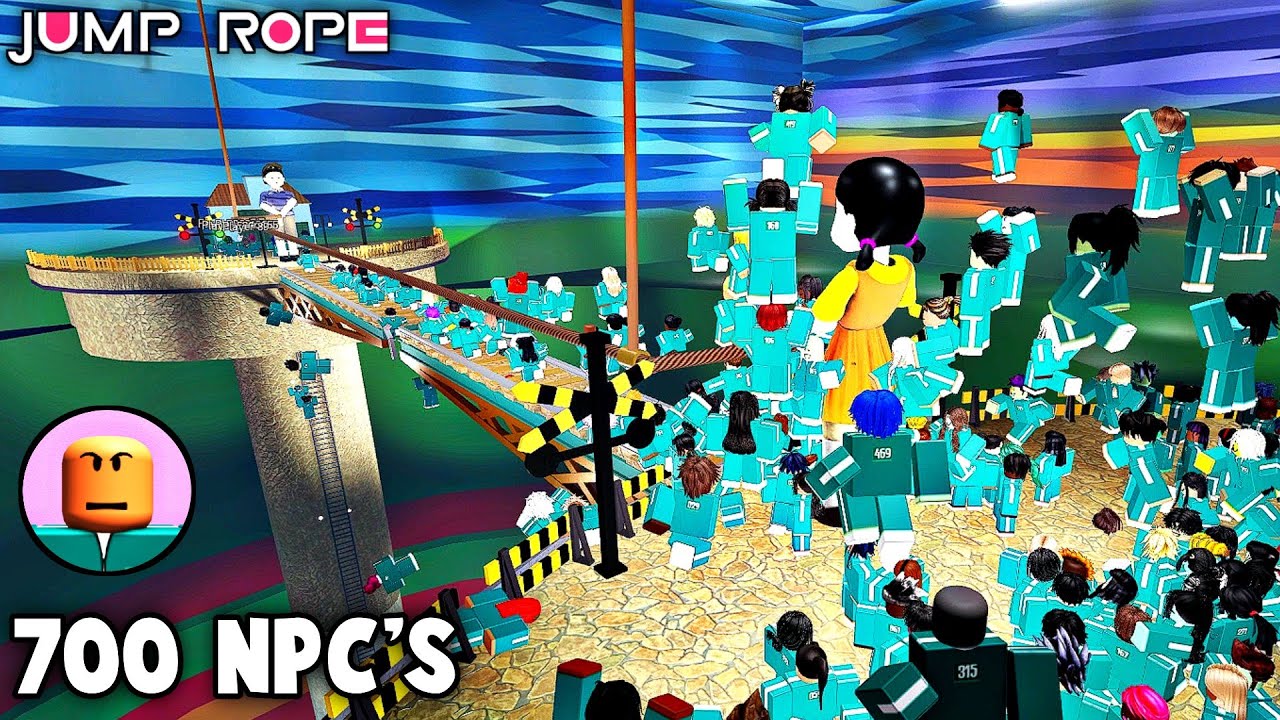 Jump Rope Npc Squid Game but with NPCs - 700 NPCs (Jump Rope Game) - Roblox - YouTube