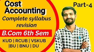 B.com 6th semester Cost Accounting   | Problems and solutions | PYQ
