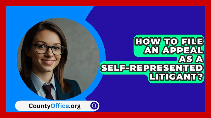 How To File An Appeal As A Self-Represented Litigant? - CountyOffice.org