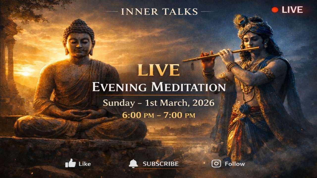 LIVE 6 PM Meditation | Krishna Flute & Buddha Silence | Join Now