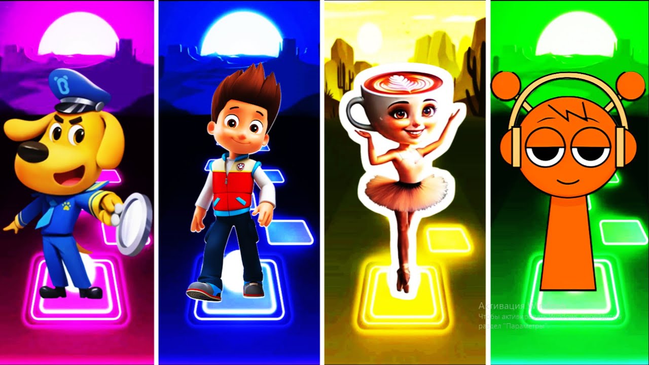 ШЕРИФ ЛАБРАДОР 🆚 ЩЕНЯЧИЙ ПАТРУЛЬ РАЙДЕР 🆚 БРЕЙНРОТ БАЛЕРИНО КОПУЧИНО 🆚 ИНКРЕДИБОКС СПРАНКИ | Tile...