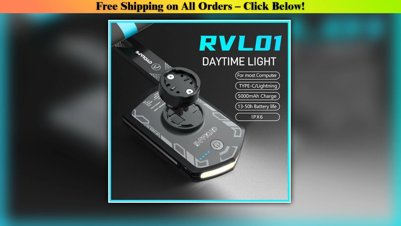 CYCLAMI RVL01 Bicycle Headlight Daytime  Front Light 5000mAh Bike Safety Visibility Cycling Light