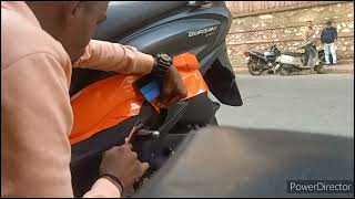 Suzuki Burgman Graphics And Modification And Orange Wrapping