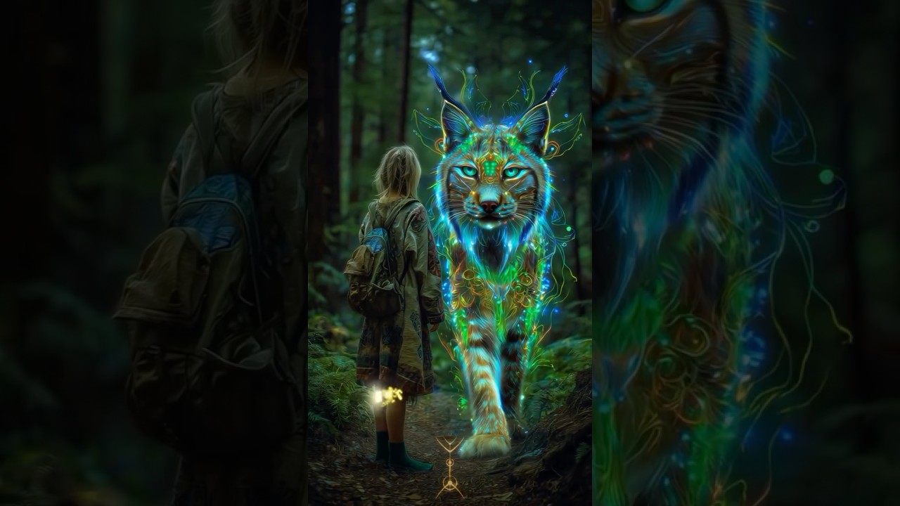 Lynx totem —the silent guide of hidden truths. 🌳👁️🪶Artwork by Yana Istoshina