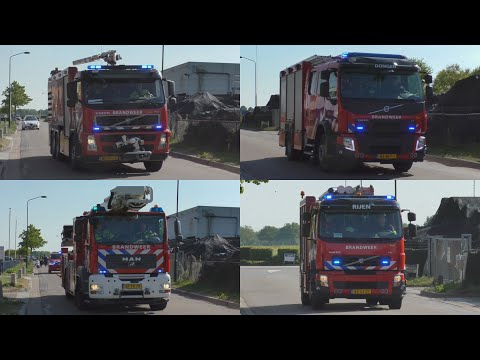 Veel Brandweer met spoed naar Grote Industriebrand bij recyclingbedrijf Van den Noort in Dongen