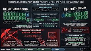 Logical Binary Shifts Left and Right Worked Example Explained Clearly #Example