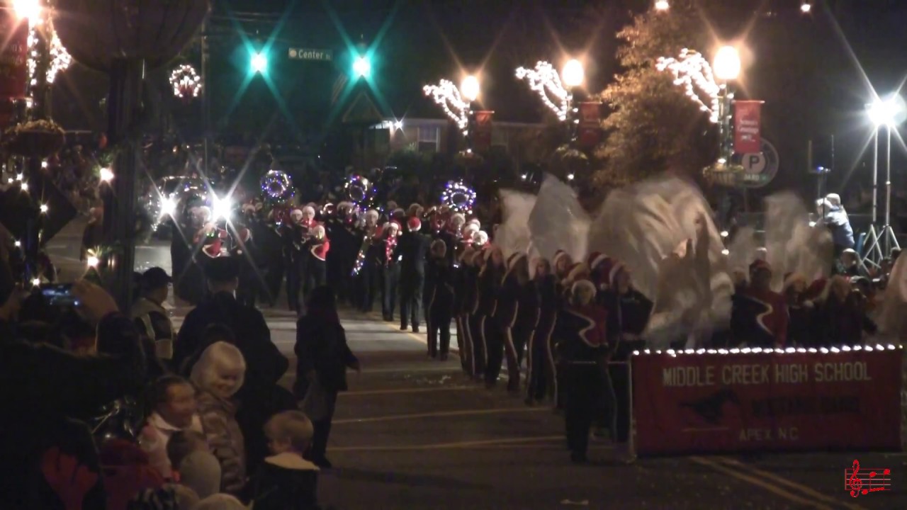 Middle Creek HS Marching Band in the 2017 Apex NC Christmas Parade