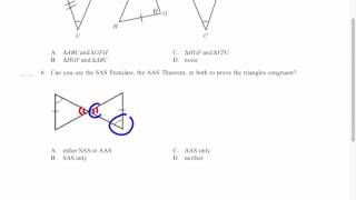 Geometry Chapter 4 Congruence Practice Test Problem 6