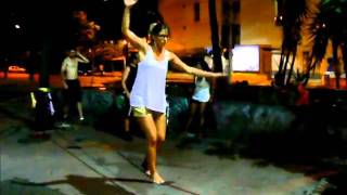 Slackline night session at Botafogo - Rio de Janeiro