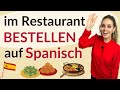 Im restaurant essen bestellen im spanien urlaub